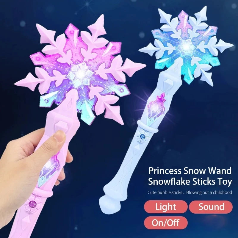 Light-up snowflake princess wand