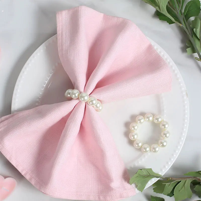 Pearl napkin rings set of 12