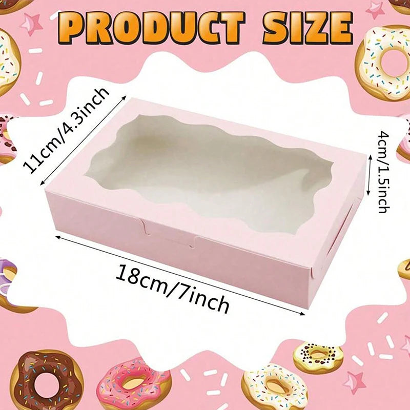 Window Cake & Treat Boxes – Kraft Gift Boxes 18 x 11 x 4 cm (10 or 20 Pack)