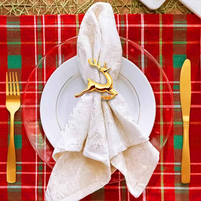 Silver reindeer napkin holders
