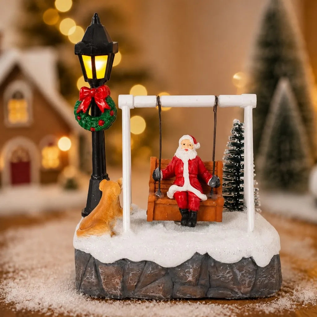 LED Santa swing glowing