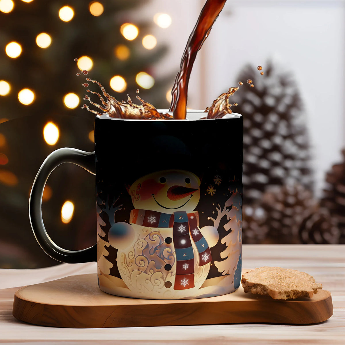 Colour-Changing Christmas Mug – Heat-Activated Santa, Snowman & Reindeer Magic Mug