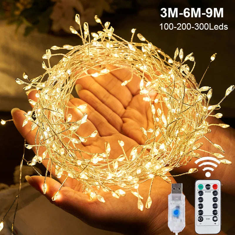 Firecracker cluster fairy lights