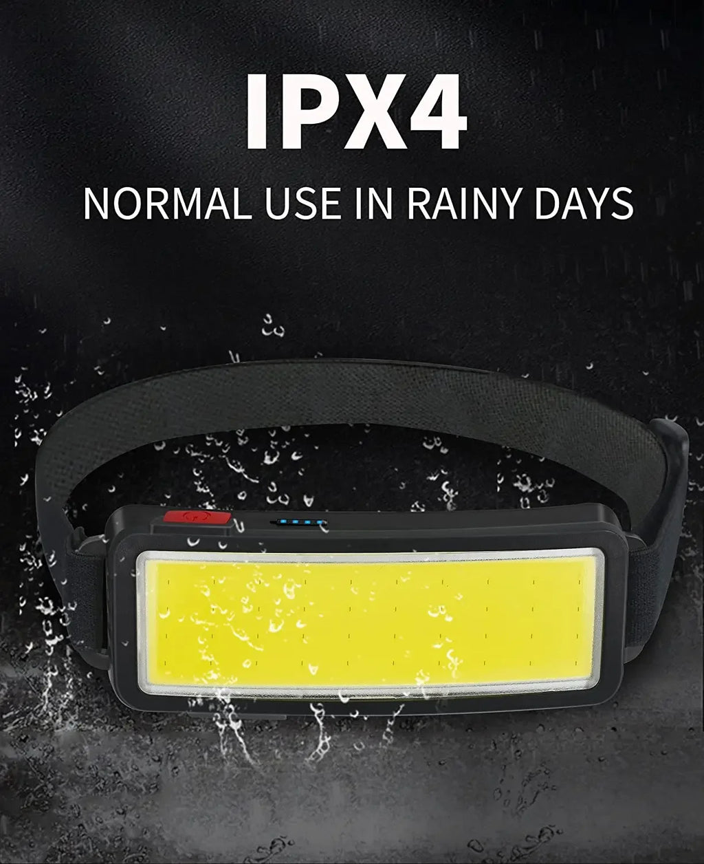 Rechargeable COB Headlamp – USB-C Head Torch for Camping & DIY