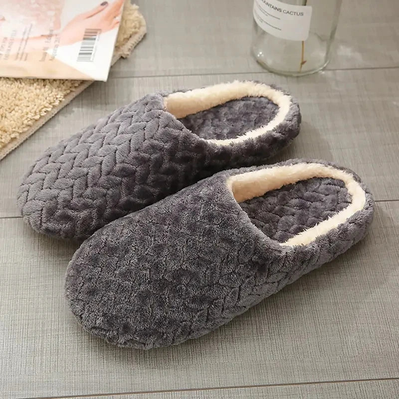 Fluffy Slider Slippers – Soft Anti-Slip Indoor Slides for Women & Men