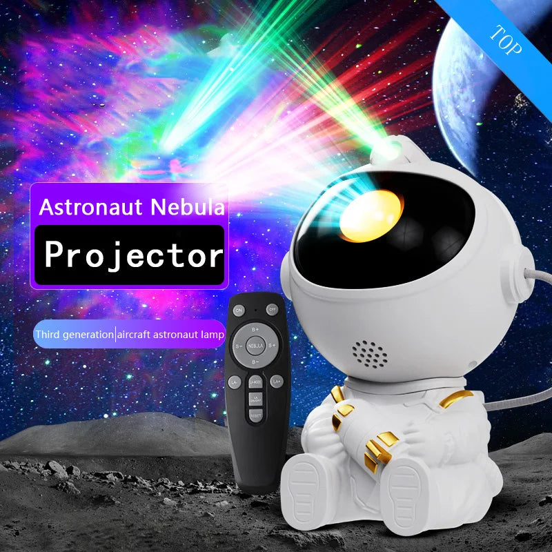 Astronaut Galaxy Star Projector with Remote – Starry Sky Night Light for Bedrooms & Parties