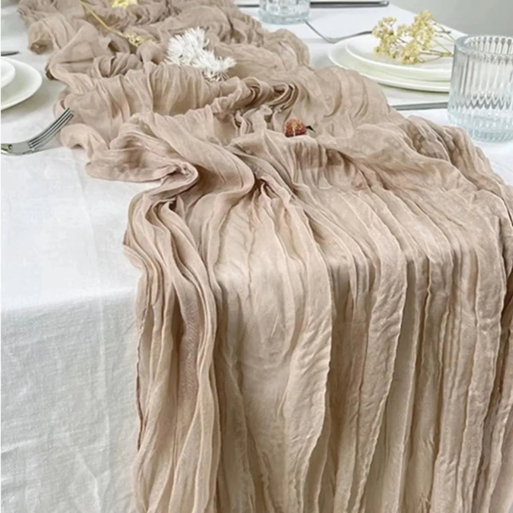 Cheesecloth gauze table runner