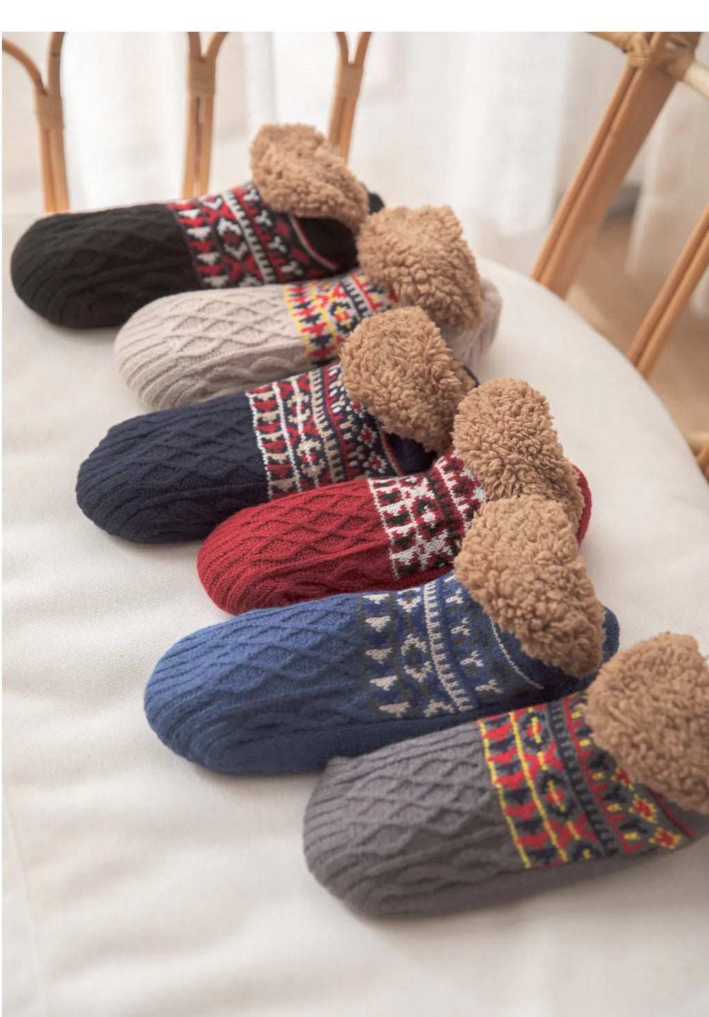 Fluffy Non-Slip Floor Socks – Warm Velvet Slipper Socks