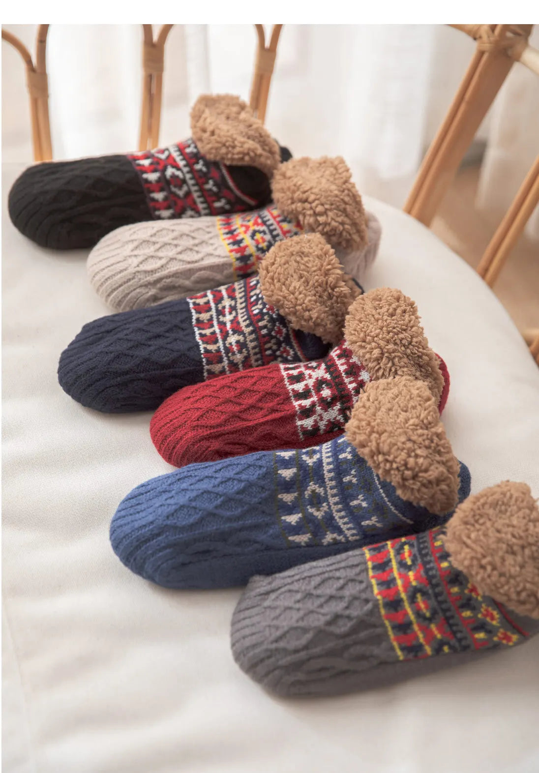 Fluffy Non-Slip Floor Socks – Warm Velvet Slipper Socks