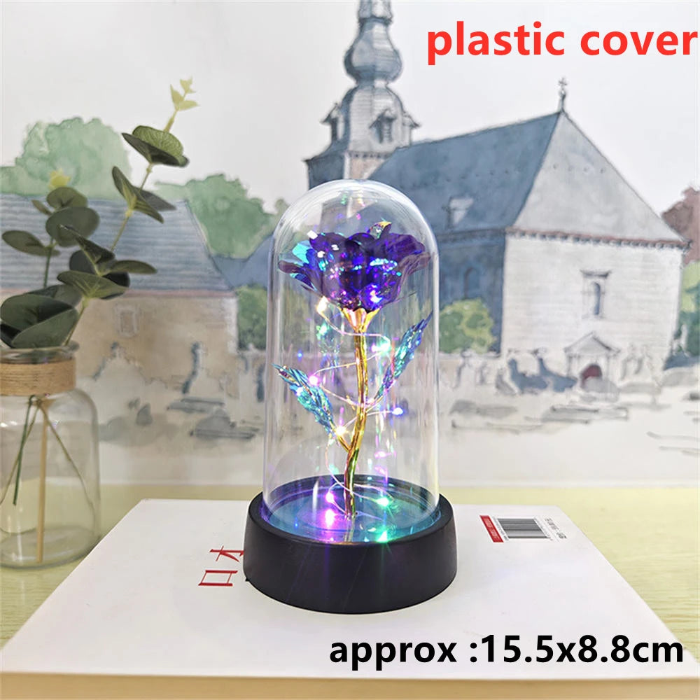 Galaxy Rose with LED Lights – Three Light-Up Forever Roses Gift