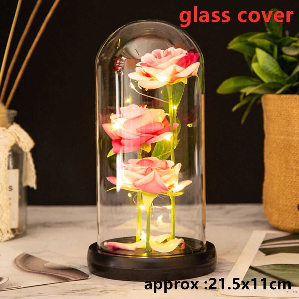 Galaxy Rose with LED Lights – Three Light-Up Forever Roses Gift
