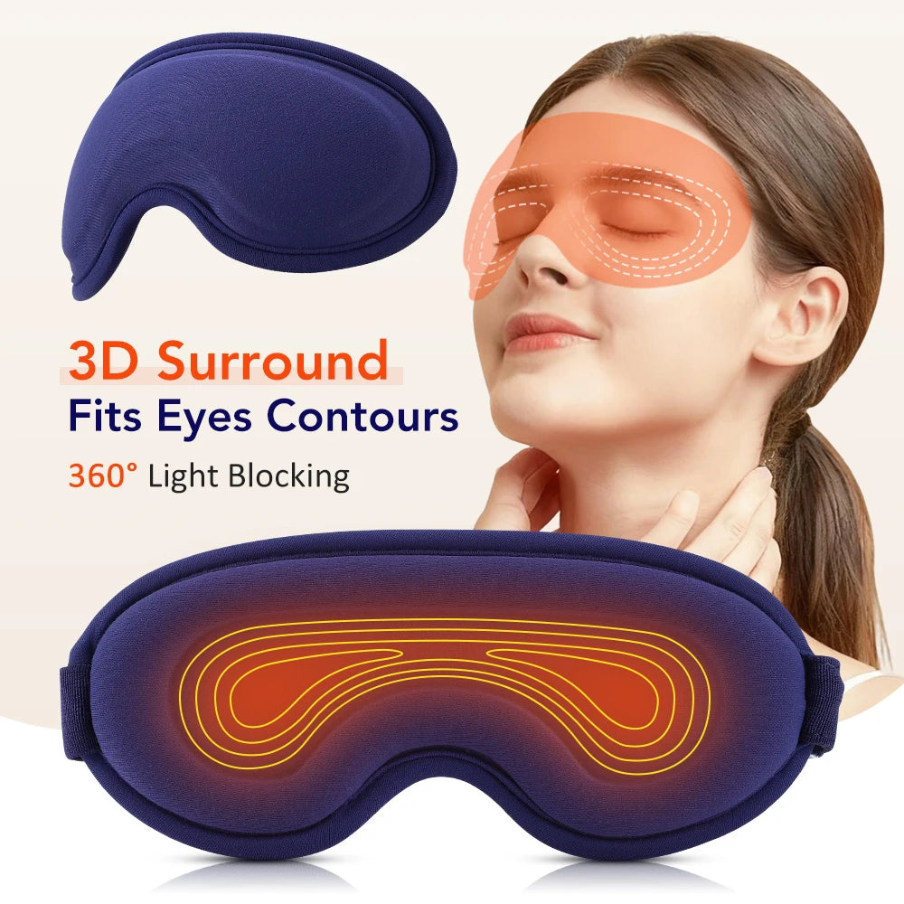 Eye massager mask worn