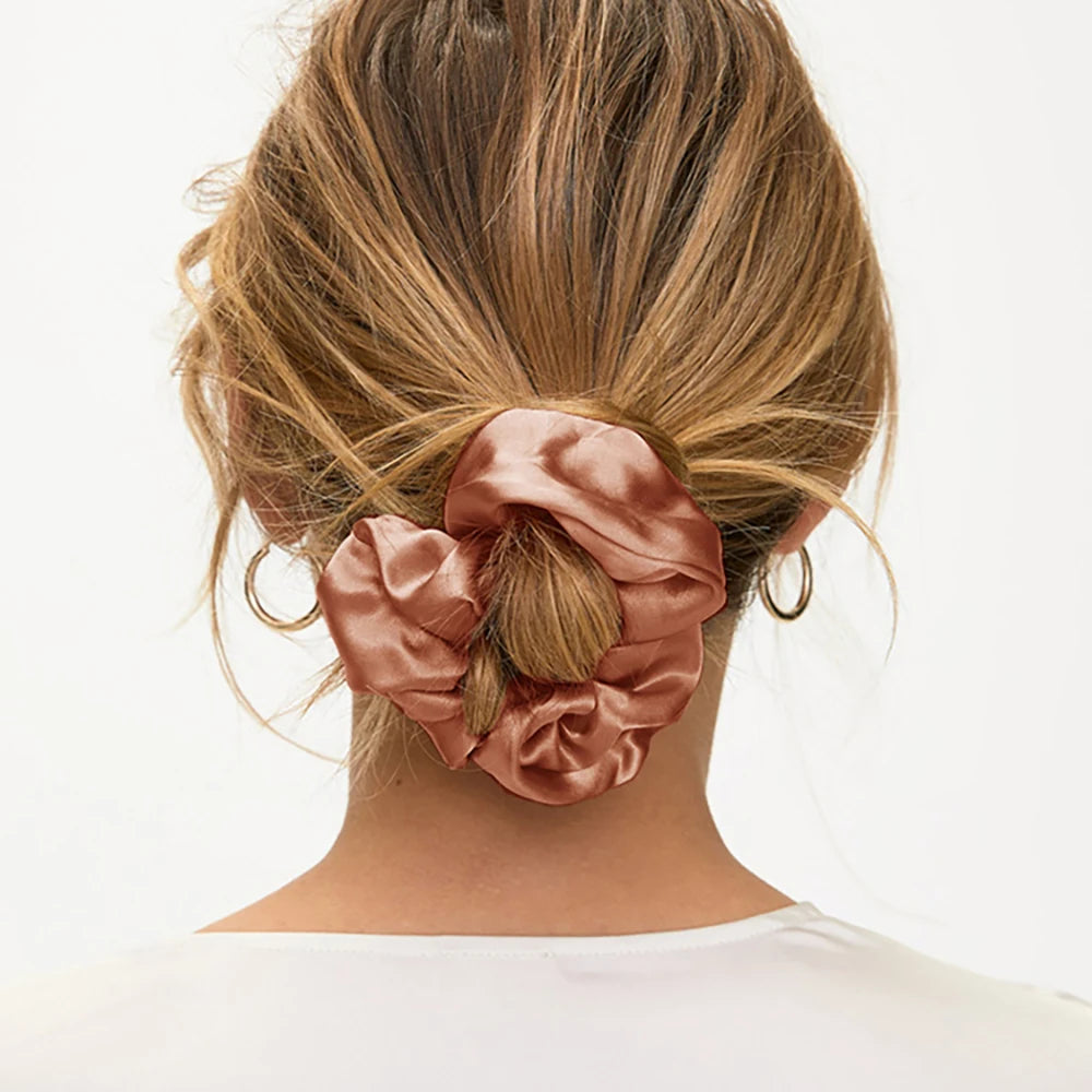 100% Mulberry Silk Scrunchie – 19 Momme Hair Tie in 19 Colours