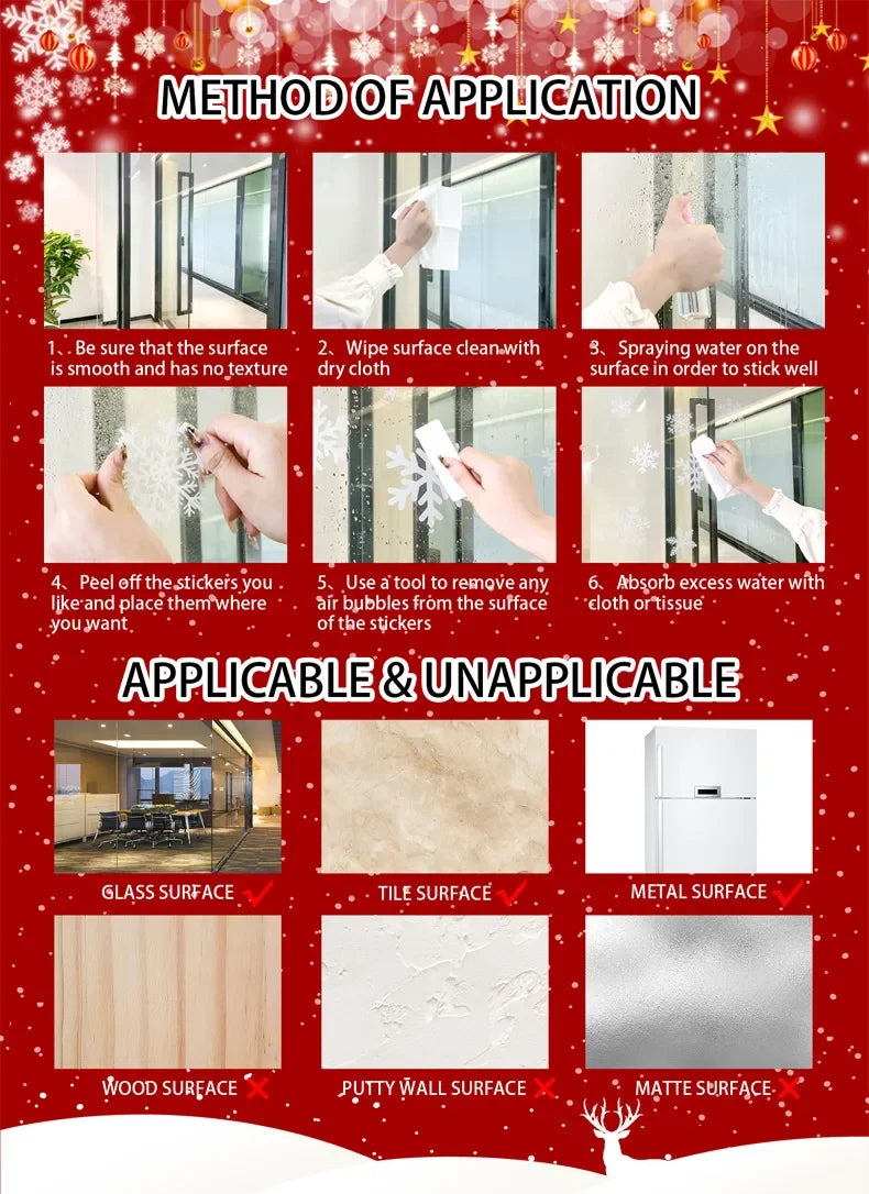 Christmas window cling designs
