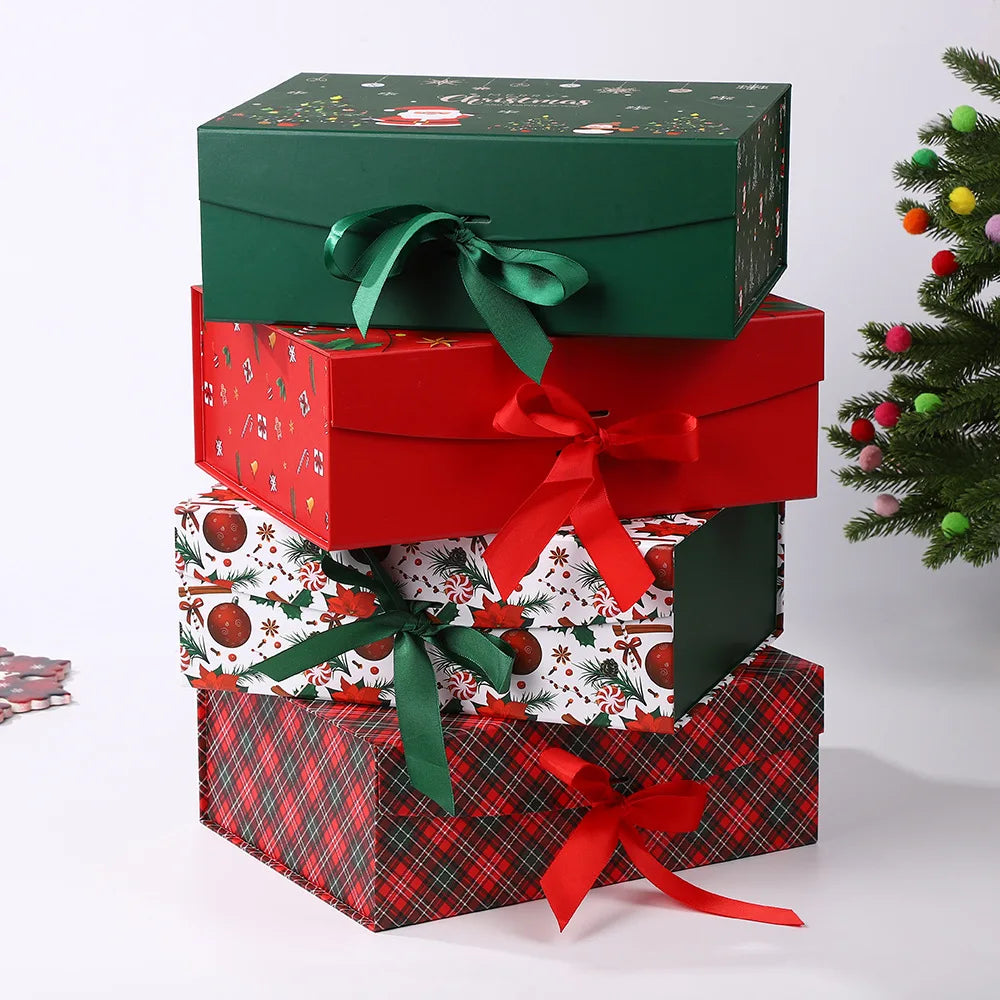 Luxury Christmas gift box with ribbon bow