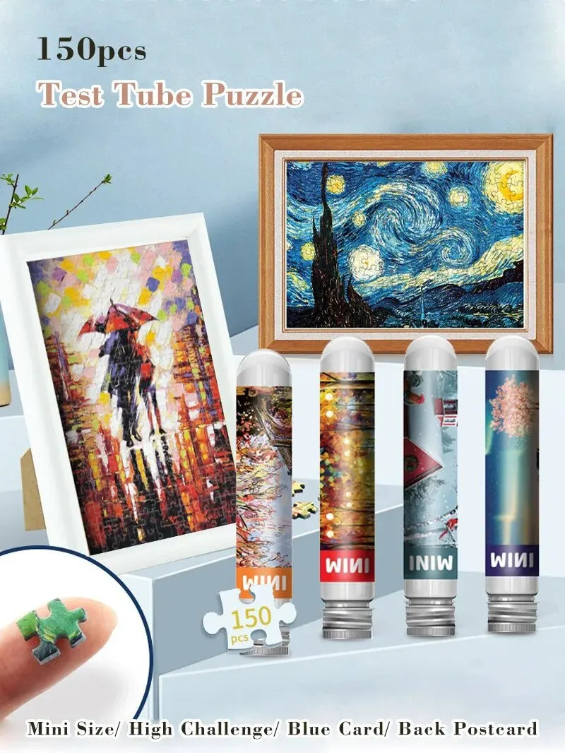 Test Tube Jigsaw Puzzle – 150 Piece Famous Painting Mini Puzzle