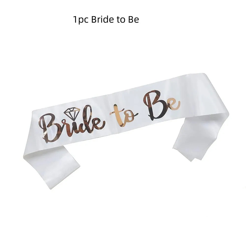 Team Bride Sash Set – Rose Gold Bride to Be & Bridal Party Sashes