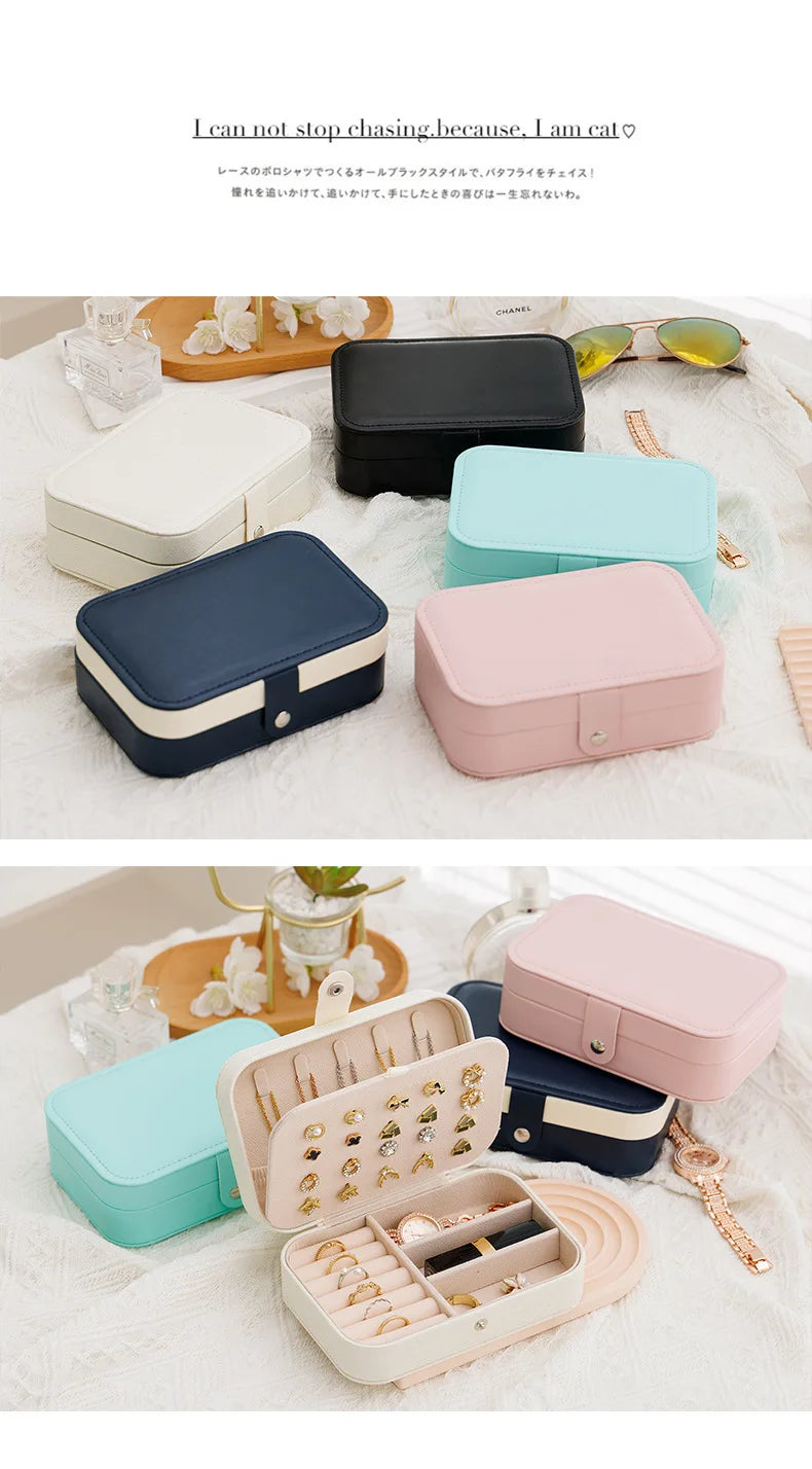 Travel Jewellery Case – Compact Faux Leather Jewellery Organiser