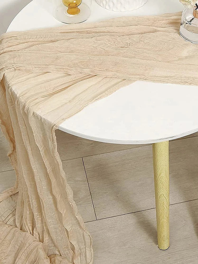 Cheesecloth Table Runner – Semi-Sheer Gauze Runner for Christmas & Weddings