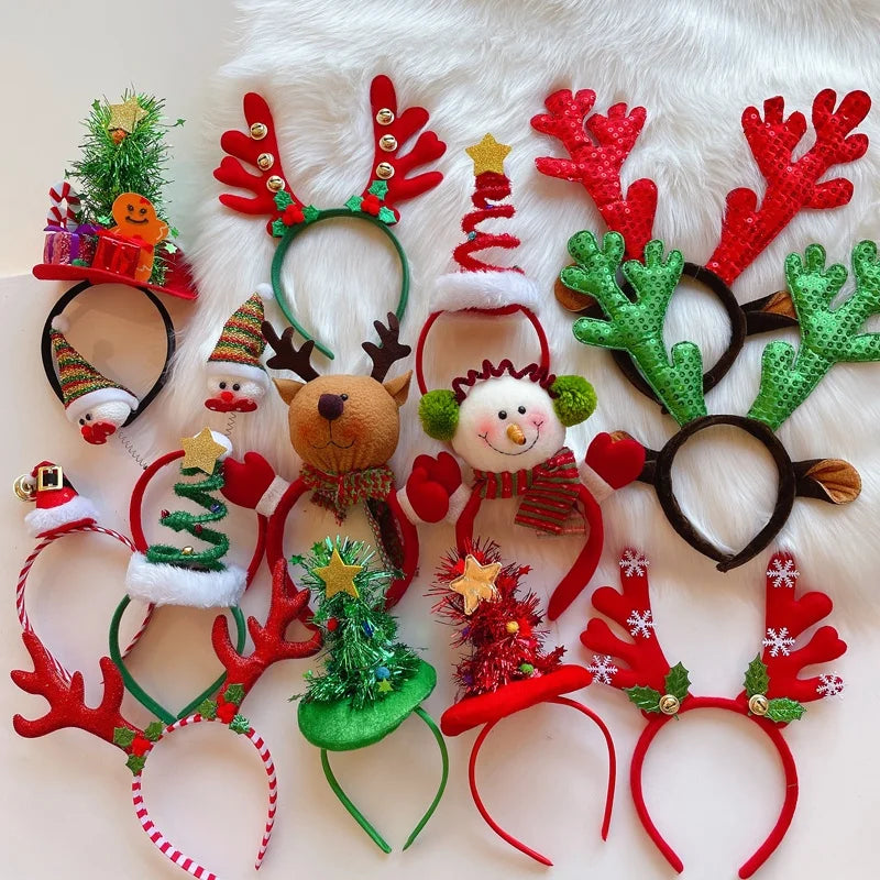 Christmas party headbands worn