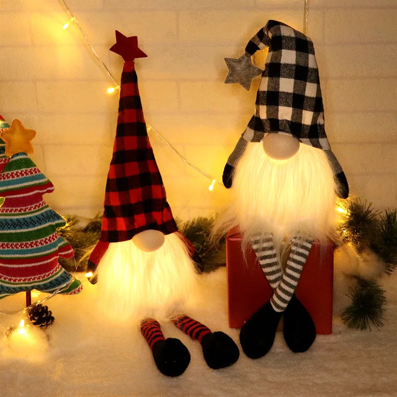 Light-Up Christmas Gnome – LED Faceless Elf Gnome Decoration (6 Styles)