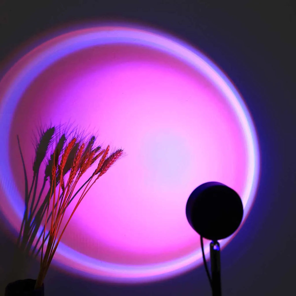 Sunset Lamp Projector with Remote – 16 Colour LED Mood Light for Bedroom, Parties & Photos