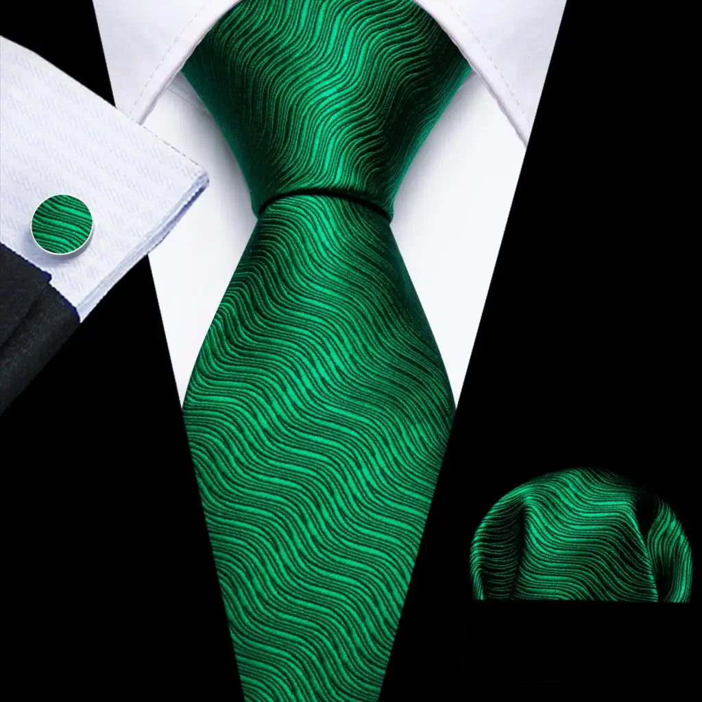 Men's Tie, Pocket Square & Cufflinks Gift Set – Jacquard