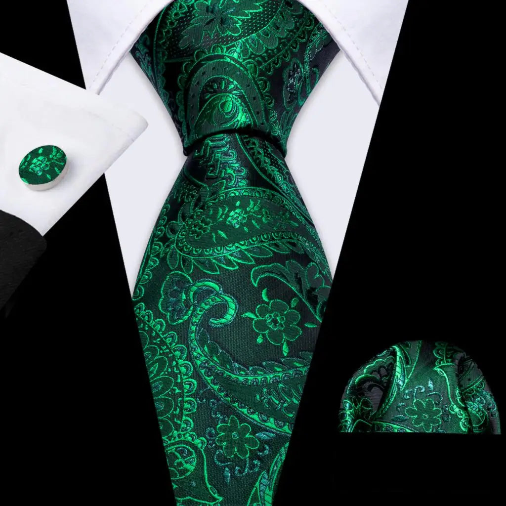 Men's Tie, Pocket Square & Cufflinks Gift Set – Jacquard