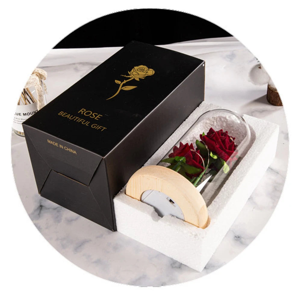 Galaxy Rose with LED Lights – Three Light-Up Forever Roses Gift