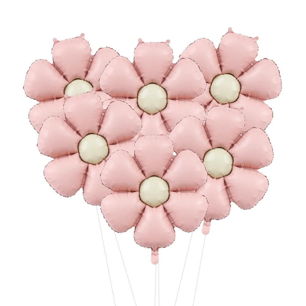 Daisy foil balloons set of 6