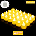 Flameless LED Tealights – 24 or 50 Pack Flickering Battery Tea Lights for Tables, Weddings & Christmas