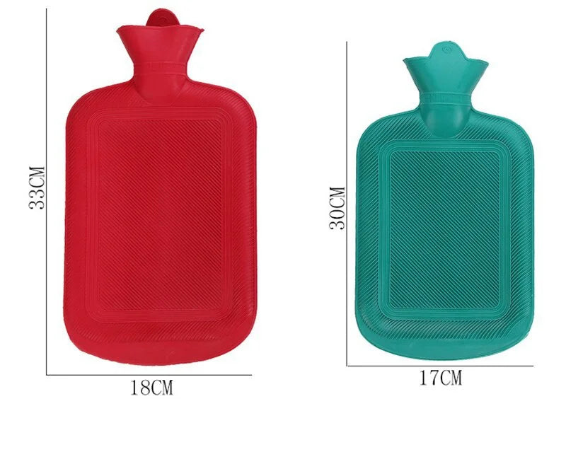 Thick Hot Water Bottle – 500 ml to 2 L Durable Rubber Hot Water Bag