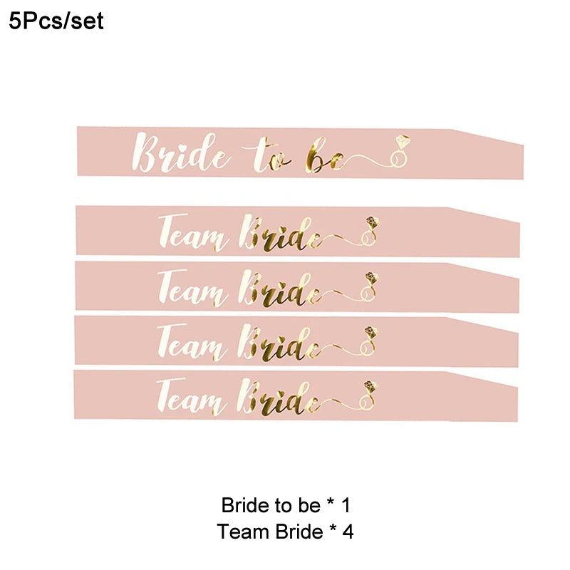 Hen Party Sash & Veil Set – Bride to Be and Team Bride Sashes