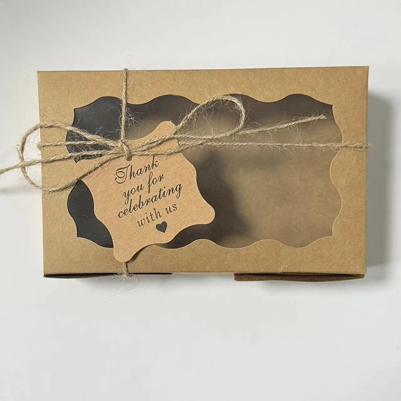 Window Cake & Treat Boxes – Kraft Gift Boxes 18 x 11 x 4 cm (10 or 20 Pack)
