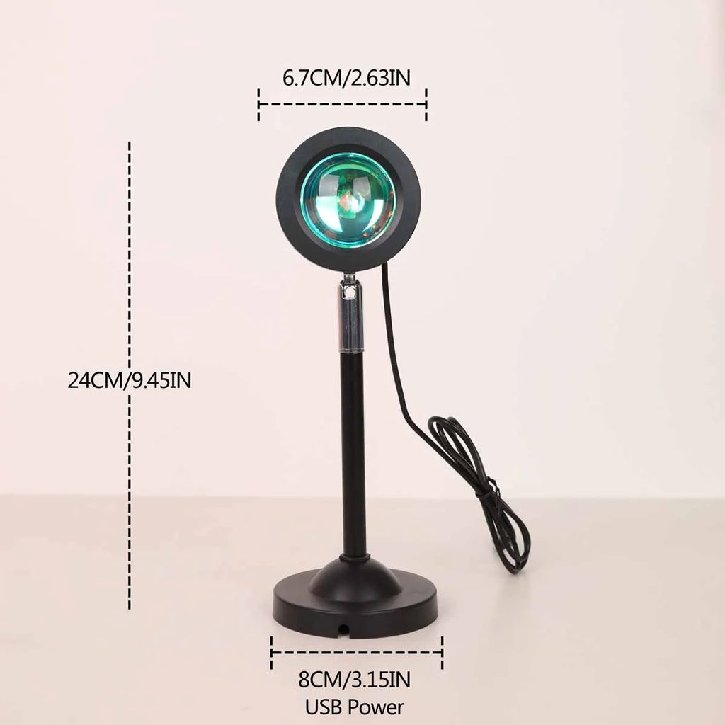 Sunset Lamp Projector with Remote – 16 Colour LED Mood Light for Bedroom, Parties & Photos