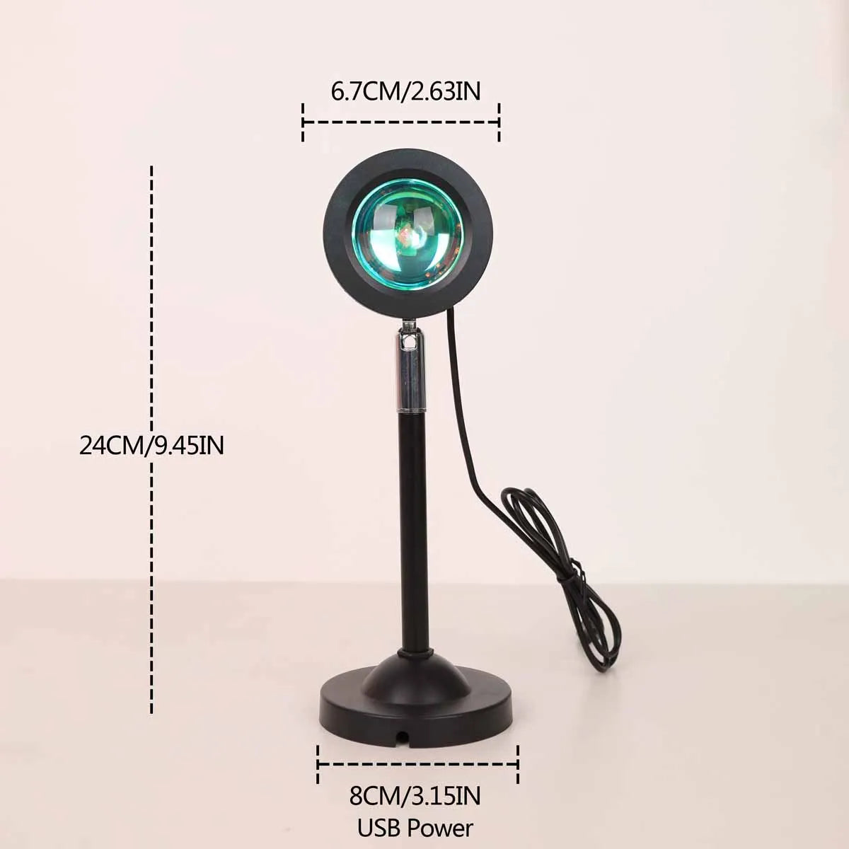 Sunset Lamp Projector with Remote – 16 Colour LED Mood Light for Bedroom, Parties & Photos