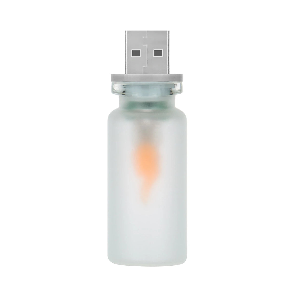 USB LED Flame Candle Light – Flickering Glass Candle Night Light