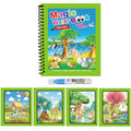 Magic Water Colouring Book with Pen – Reusable Mess-Free Kids Painting Book
