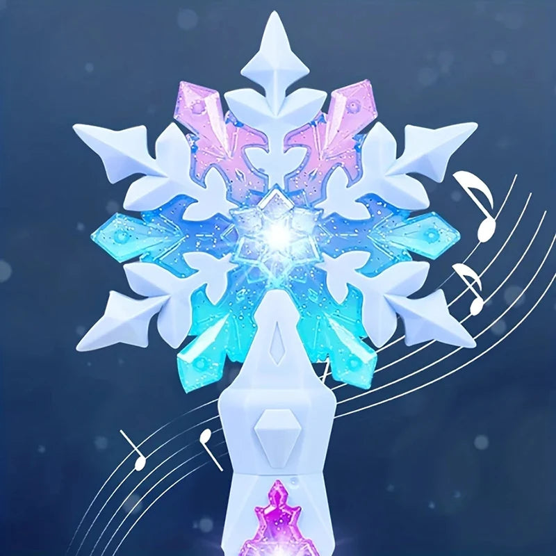 Light-Up Snowflake Wand – Princess Fairy Wand with Lights & Sounds