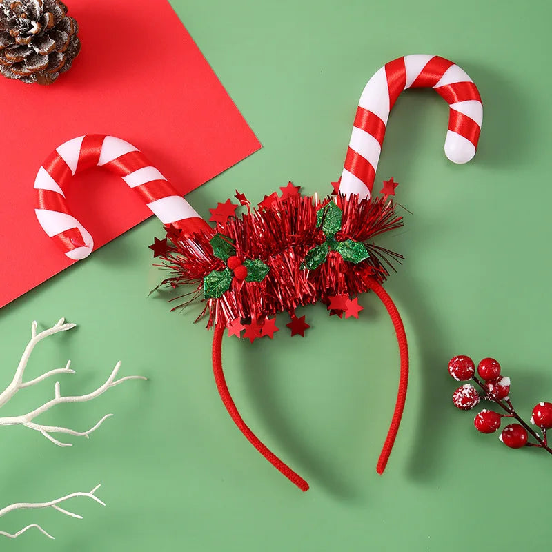 Light-Up Christmas Headband – LED Snowflake & Christmas Tree Headbands for Parties