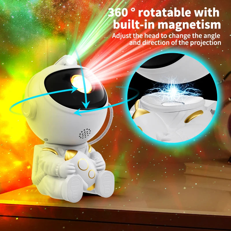 Astronaut Galaxy Star Projector with Remote – Starry Sky Night Light for Bedrooms & Parties