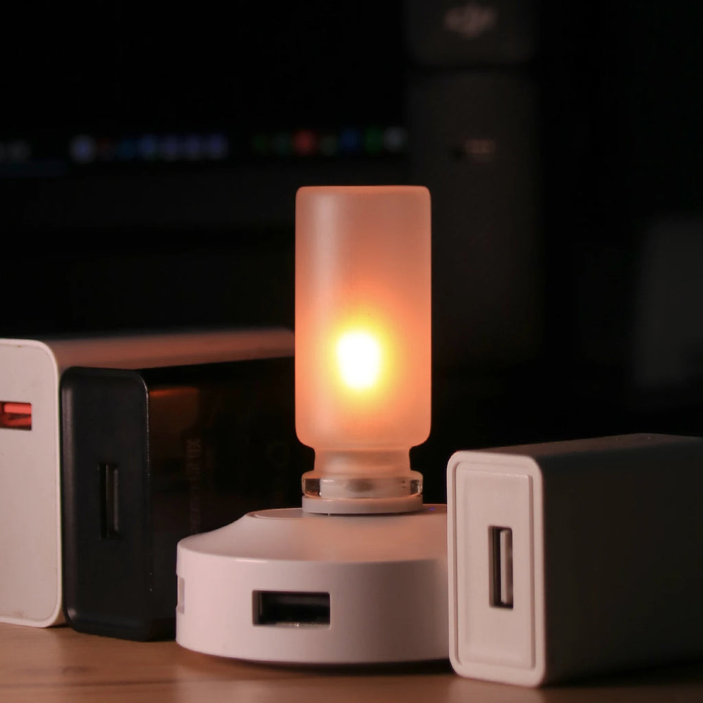 Flickering LED candle night light