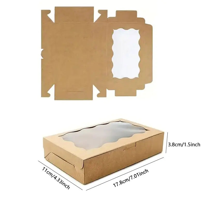 Kraft Paper Gift Boxes – 15 or 30 Pack Cookie, Cake & Treat Boxes in White or Brown