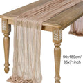 Cheesecloth Table Runner – Semi-Sheer Gauze Runner for Christmas & Weddings