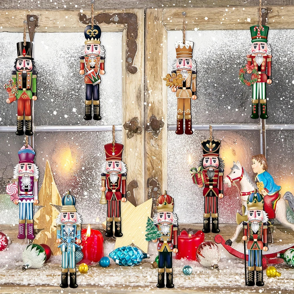 Wooden nutcracker ornament close-up