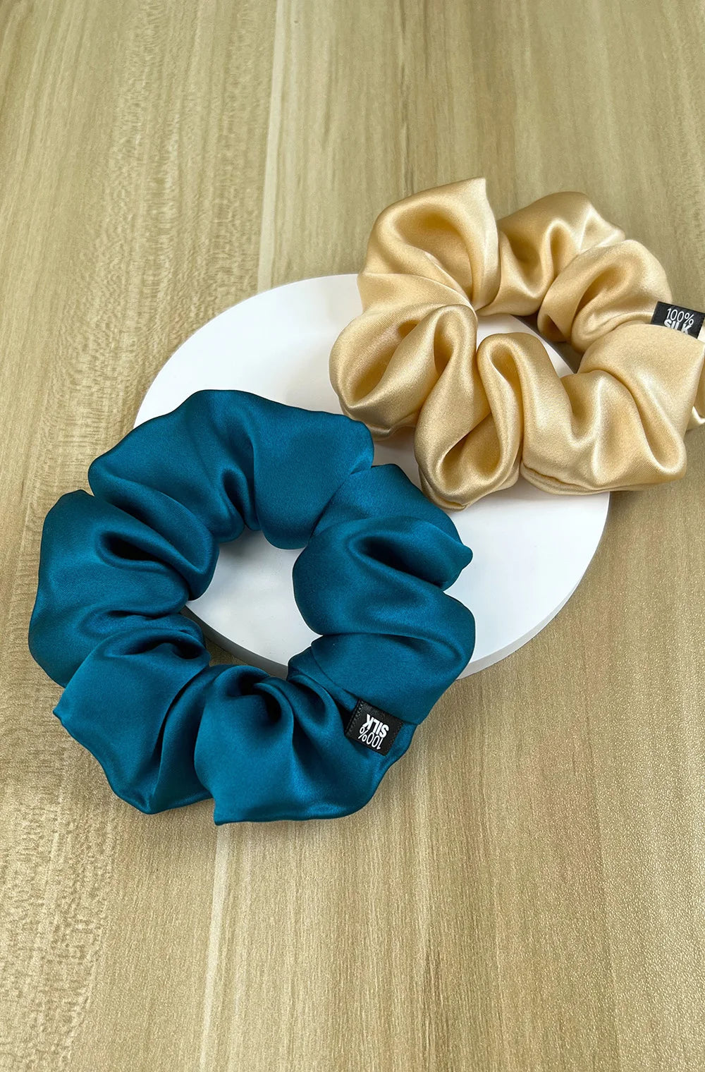 100% Mulberry Silk Scrunchie – 19 Momme Hair Tie in 19 Colours