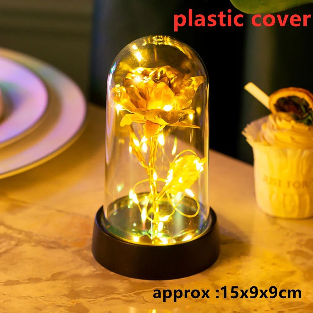 Galaxy Rose with LED Lights – Three Light-Up Forever Roses Gift