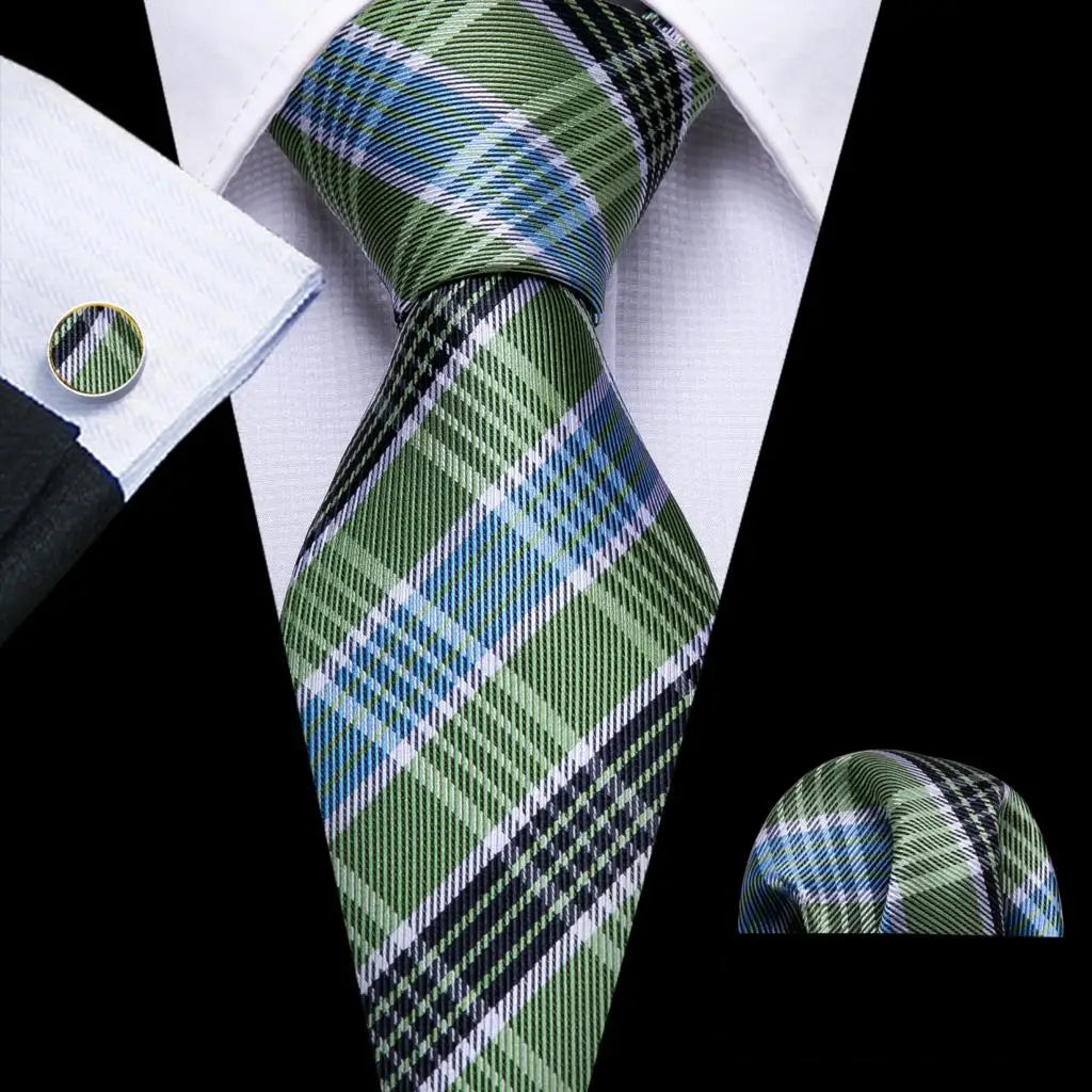 Men's Tie, Pocket Square & Cufflinks Gift Set – Jacquard