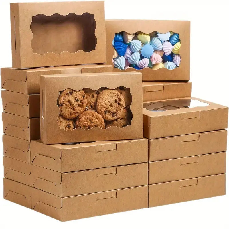 Kraft paper cookie and treat gift boxes