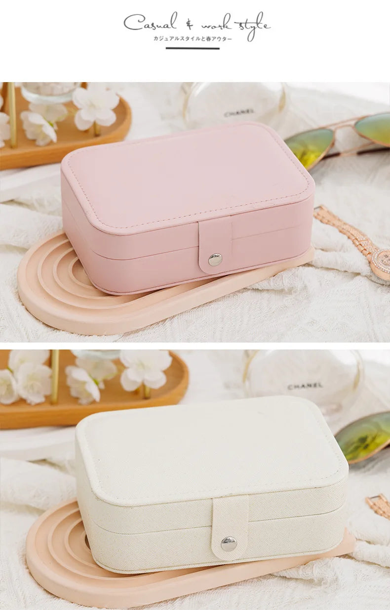 Travel Jewellery Case – Compact Faux Leather Jewellery Organiser